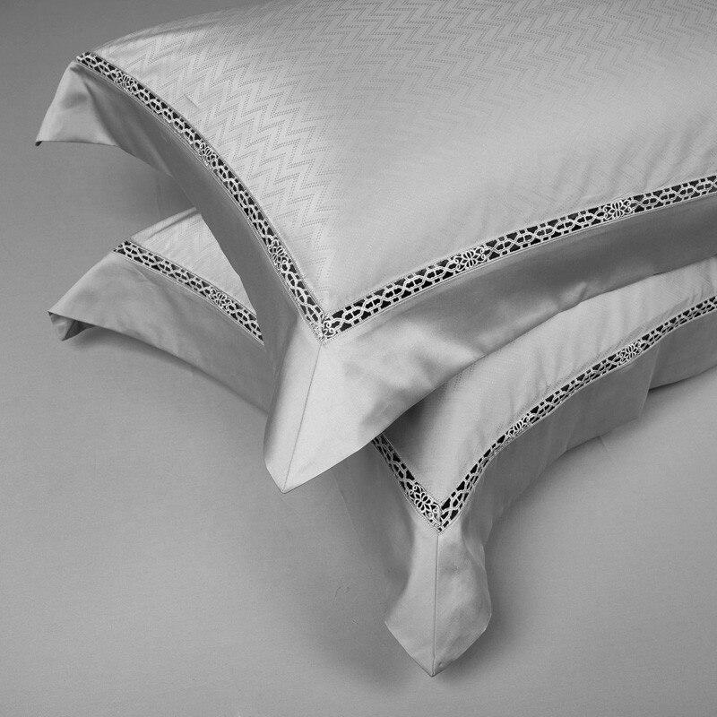 Luxurious Monogram Duvet Cover King Set - 1000 TC Egyptian Cotton Bedding-4