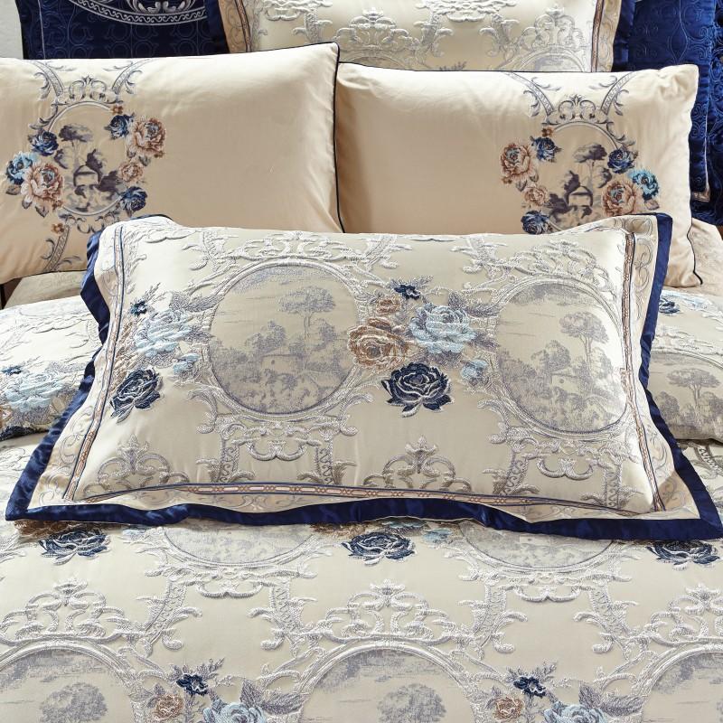 Oriental Jacquard Luxury Bedding Set - 600 TC Duvet Covers for Comfort & Style-4