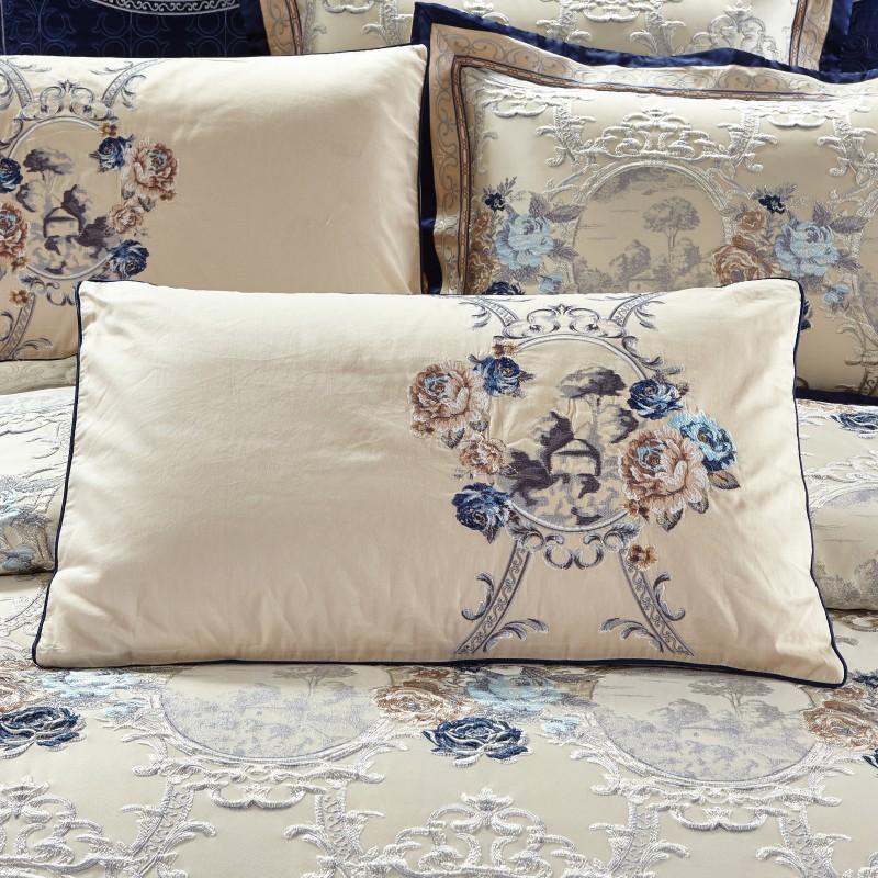 Oriental Jacquard Luxury Bedding Set - 600 TC Duvet Covers for Comfort & Style-5