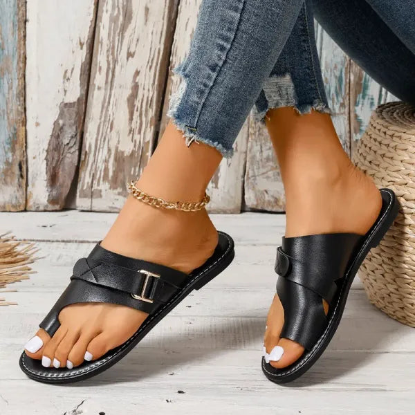 Women's Orthopedic Leather Sandals with Comfortable Fit
