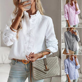 Lisbeth – Striped Long Sleeve Women's Blouse