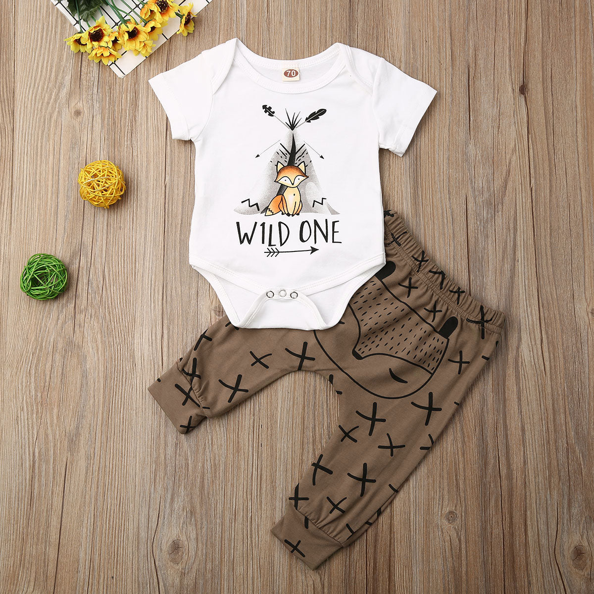 CuddleCare - Wild One Baby Bodysuit & Trousers