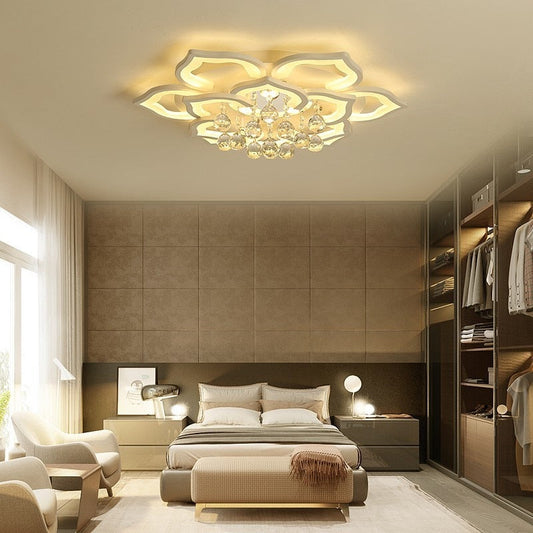 Crystal Lotus ceiling lamp - lumilotus 1