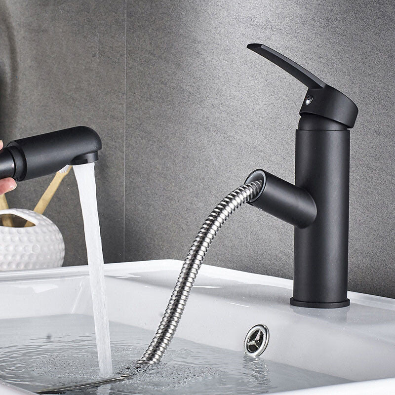 AquaLux Bathroom Sink Tap - Pull-Out Design with Single Lever Control-2