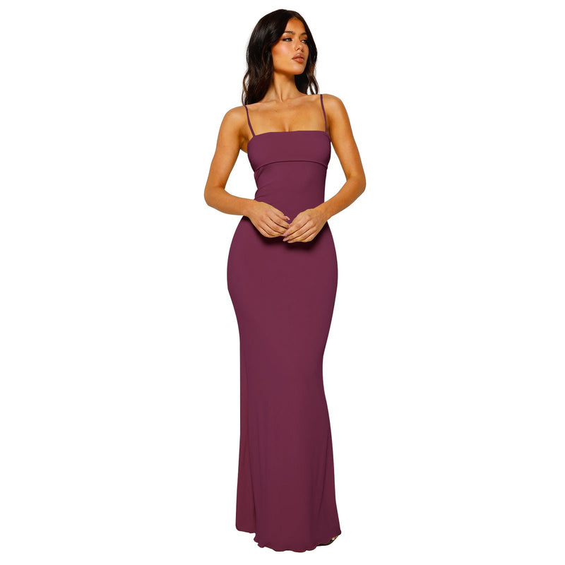 Women's Sleek Backless Maxi Dress