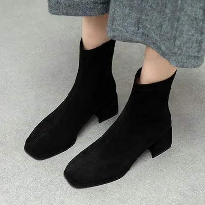 Variant image for Angelina - Black Ankle Boots for Women with Luxurious Microfiber Comfort-9