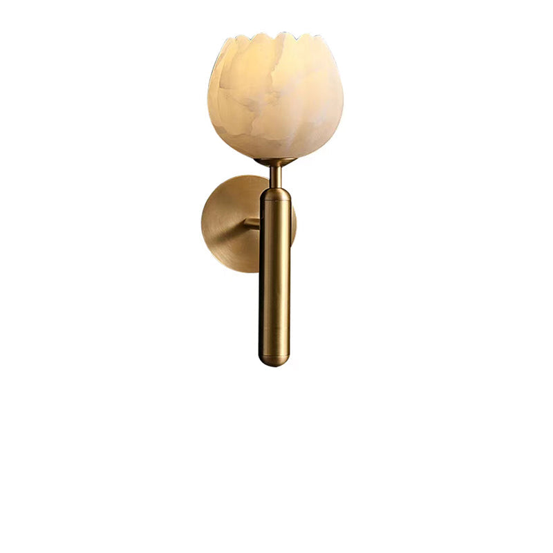 Marbella - Elegant Marble Rose Wall Lamp