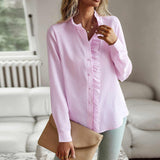 Lisbeth – Striped Long Sleeve Women's Blouse