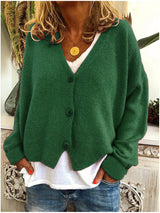 Luna – Cozy V-Neck Knit Women's Cardigan