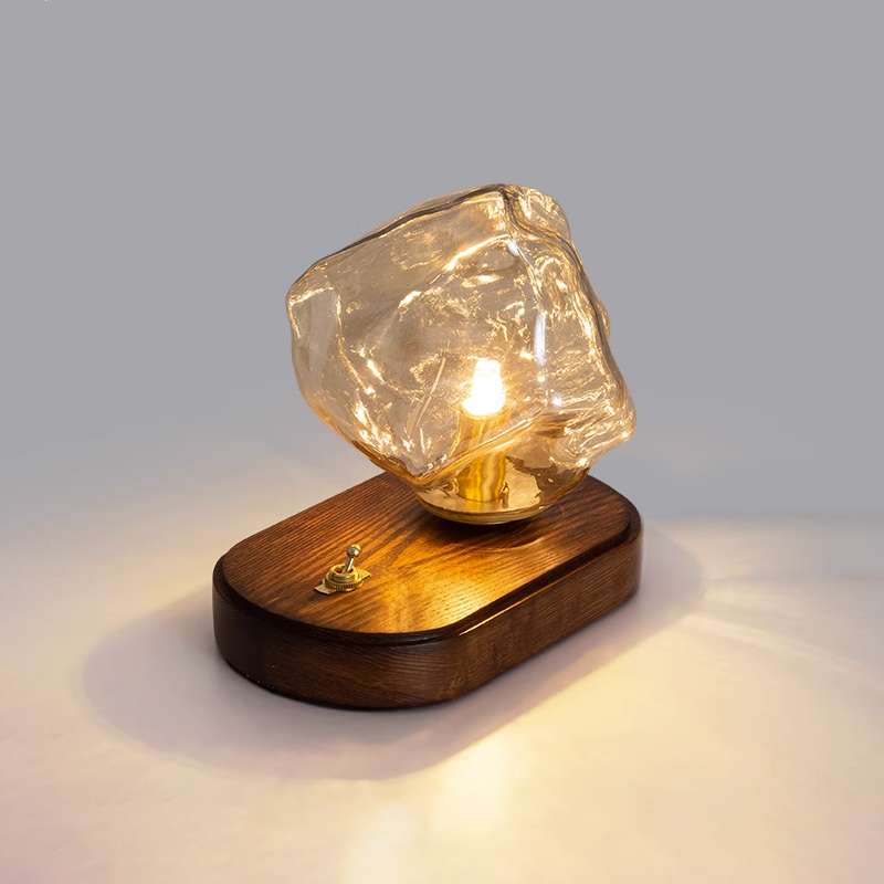 LumaStone - Modern Ice Stone Glass Table Lamp