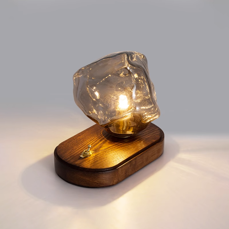 LumaStone - Modern Ice Stone Glass Table Lamp