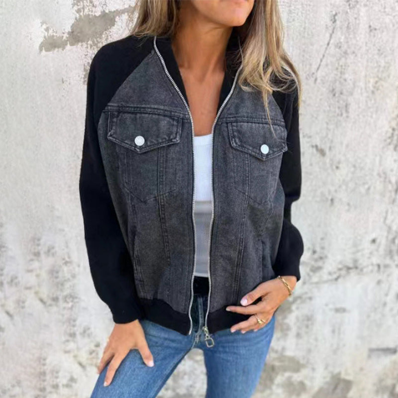 Vada –  Women's Denim Splice Jacket