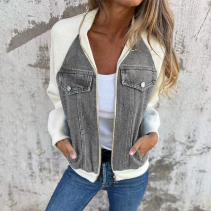 Vada –  Women's Denim Splice Jacket