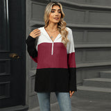 Ava - Women's Color Block Hooded Sweatshirt