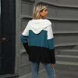 Ava - Women's Color Block Hooded Sweatshirt