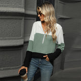 Ava - Women's Color Block Hooded Sweatshirt
