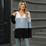 Ava - Women's Color Block Hooded Sweatshirt
