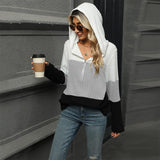 Ava - Women's Color Block Hooded Sweatshirt