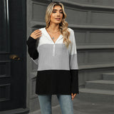 Ava - Women's Color Block Hooded Sweatshirt