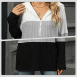 Ava - Women's Color Block Hooded Sweatshirt