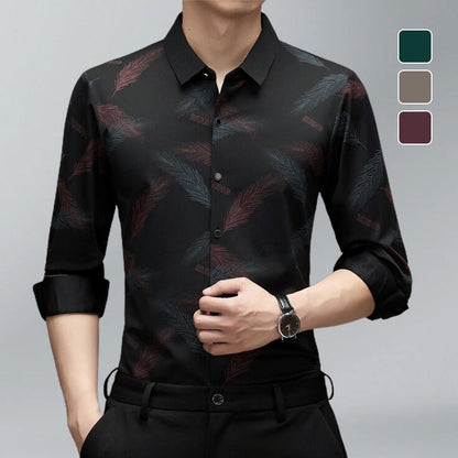 Noiré – Men's Casual-Chic Printed Shirt | Long Sleeve Streetstyle Elegance