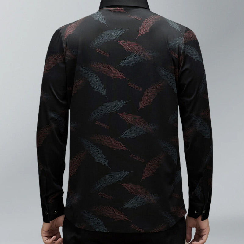 Noiré – Men's Casual-Chic Printed Shirt | Long Sleeve Streetstyle Elegance