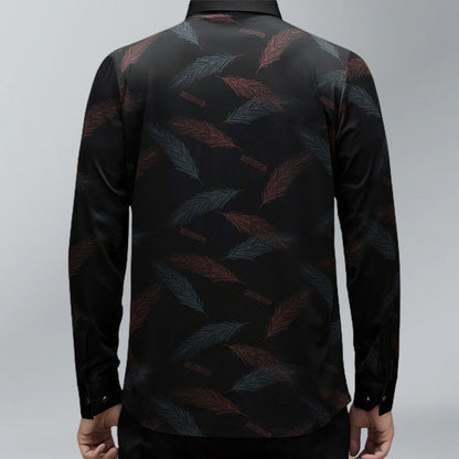Noiré – Men's Casual-Chic Printed Shirt | Long Sleeve Streetstyle Elegance
