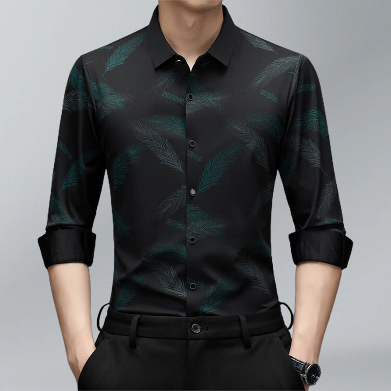 Noiré – Men's Casual-Chic Printed Shirt | Long Sleeve Streetstyle Elegance