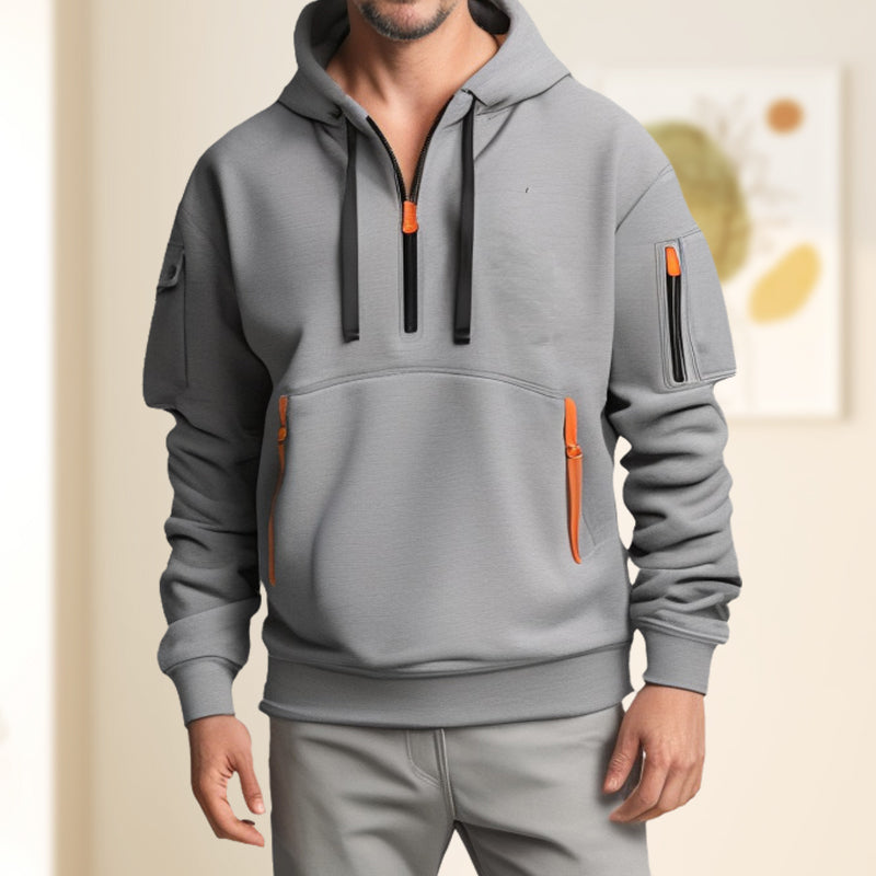 Adriano – Casual Half-Zip Men's Hoodie