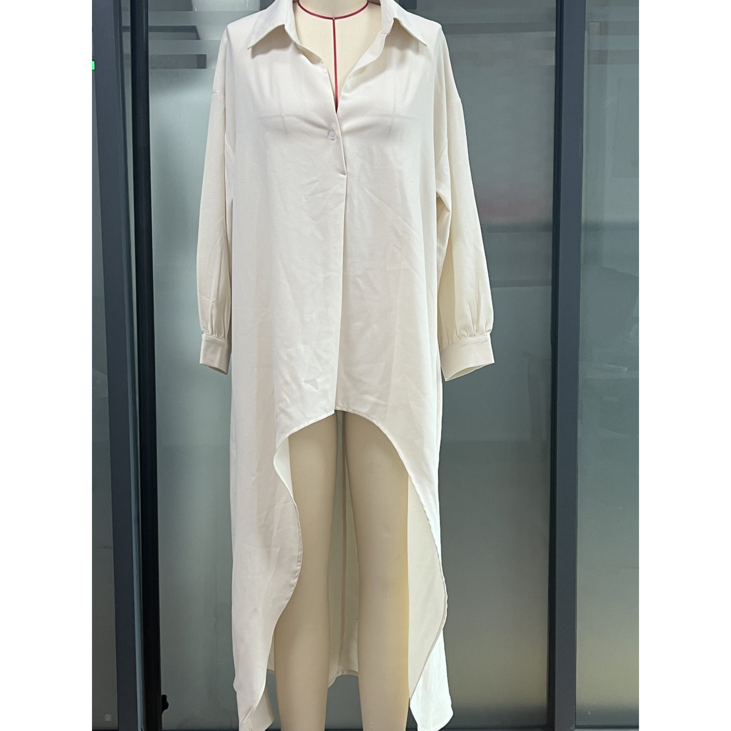 LunaVibe – Women's Elegant Long Lapel Shirt