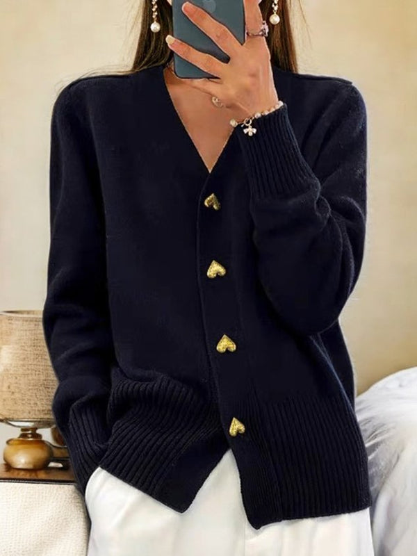 Eline – Soft Knit Button-Up Women's Cardigan
