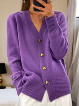 Eline – Soft Knit Button-Up Women's Cardigan