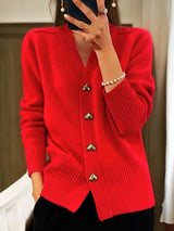 Eline – Soft Knit Button-Up Women's Cardigan