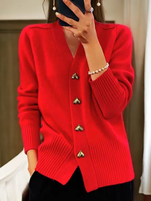 Eline – Soft Knit Button-Up Women's Cardigan