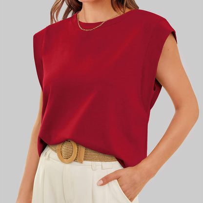 Serena – Women's Effortless Cap Sleeve Round Neck Top