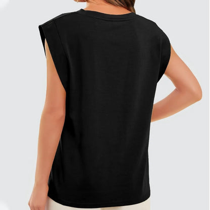 Serena – Women's Effortless Cap Sleeve Round Neck Top