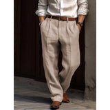 Pleated Men’s Linen Trousers