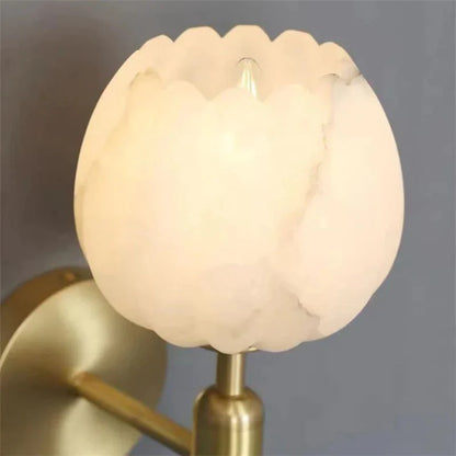 Marbella - Elegant Marble Rose Wall Lamp
