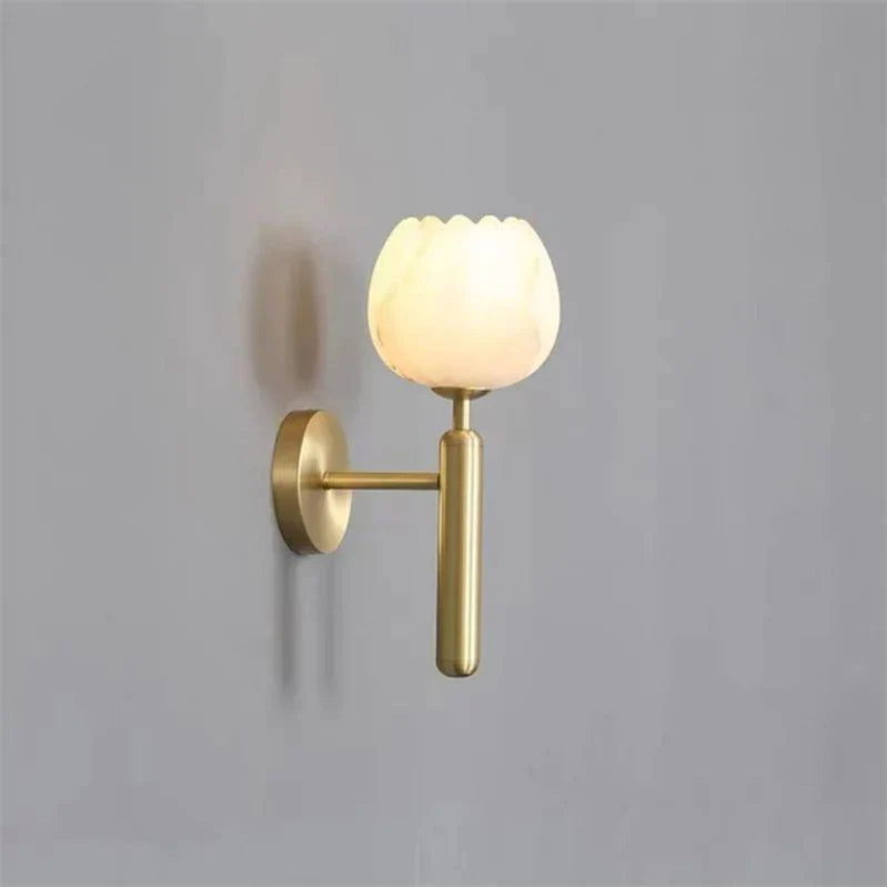 Marbella - Elegant Marble Rose Wall Lamp