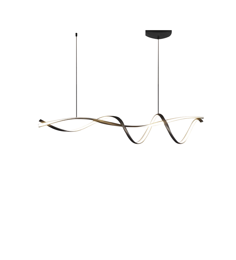 LumiChic - Modern Black LED Chandelier