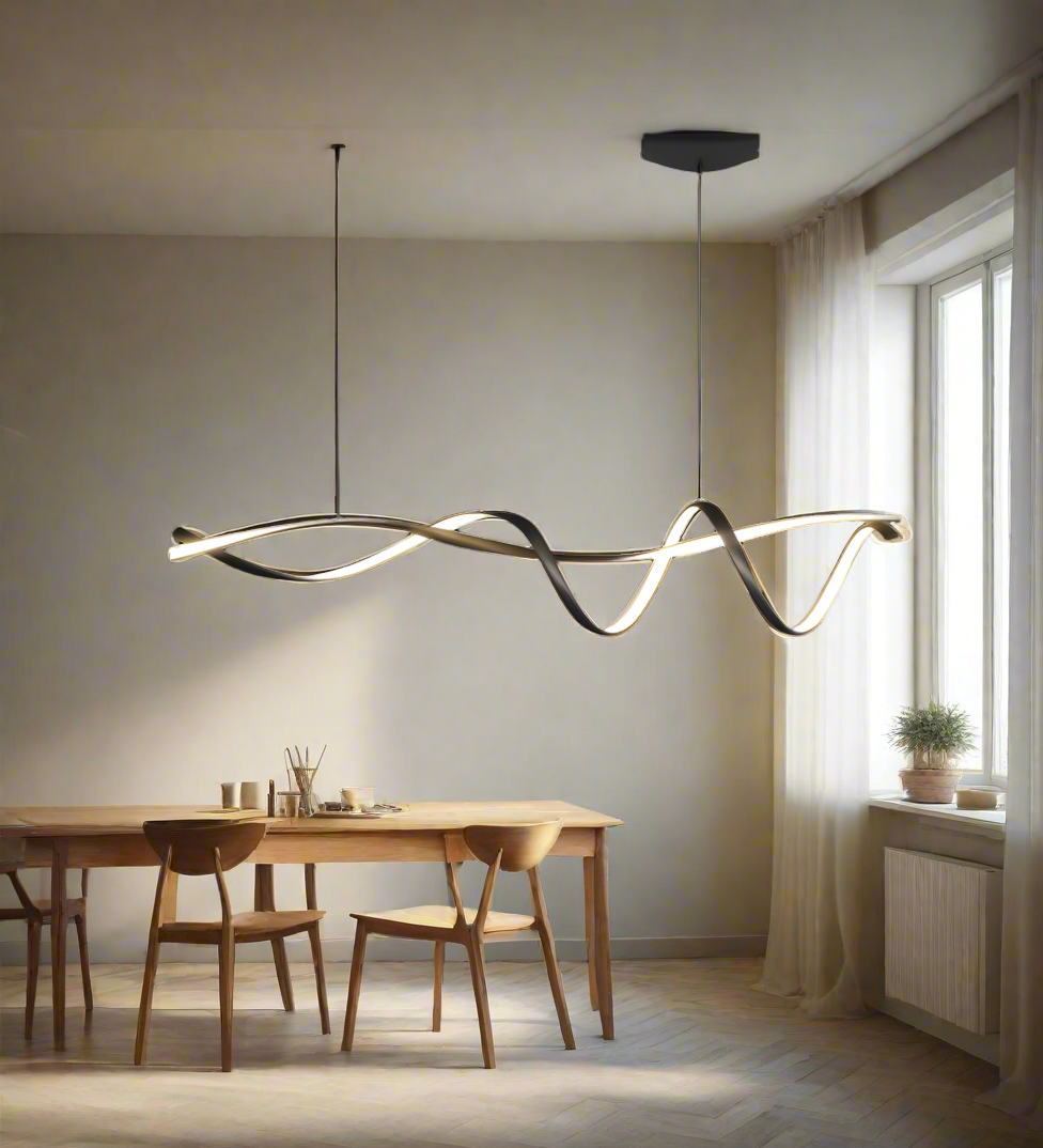 LumiChic - Modern Black LED Chandelier