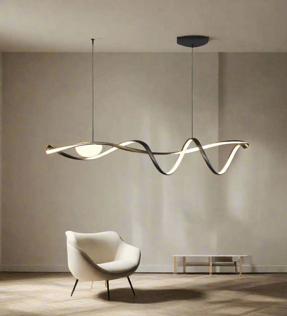 LumiChic - Modern Black LED Chandelier
