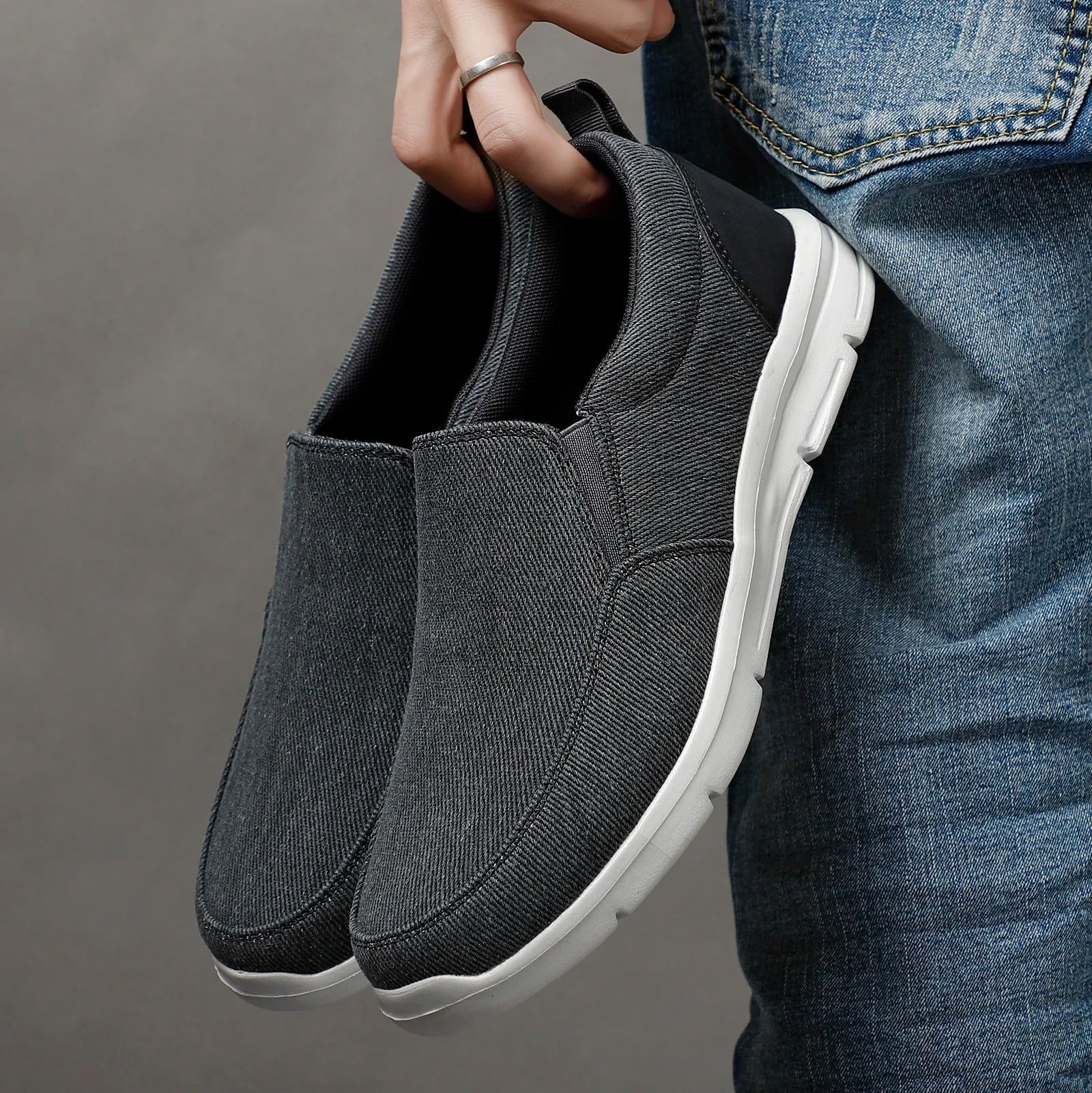 Variant image for Fyodor - Mens Canvas Slip-On Shoes for Summer Comfort & Breathability-9
