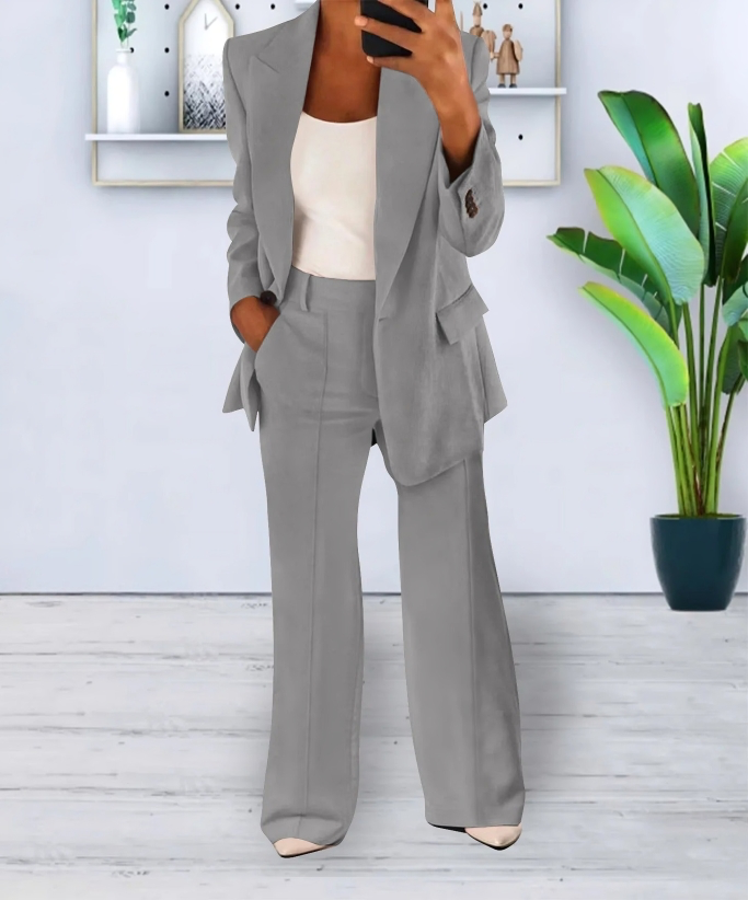 Elena – Women's Blazer & Wide-Leg Trouser Set
