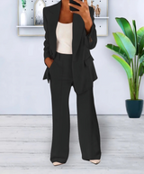 Elena – Women's Blazer & Wide-Leg Trouser Set