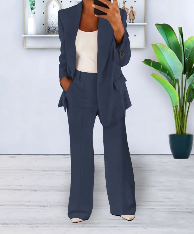 Elena – Women's Blazer & Wide-Leg Trouser Set
