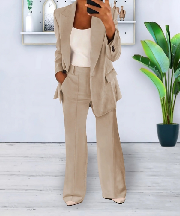 Elena – Women's Blazer & Wide-Leg Trouser Set
