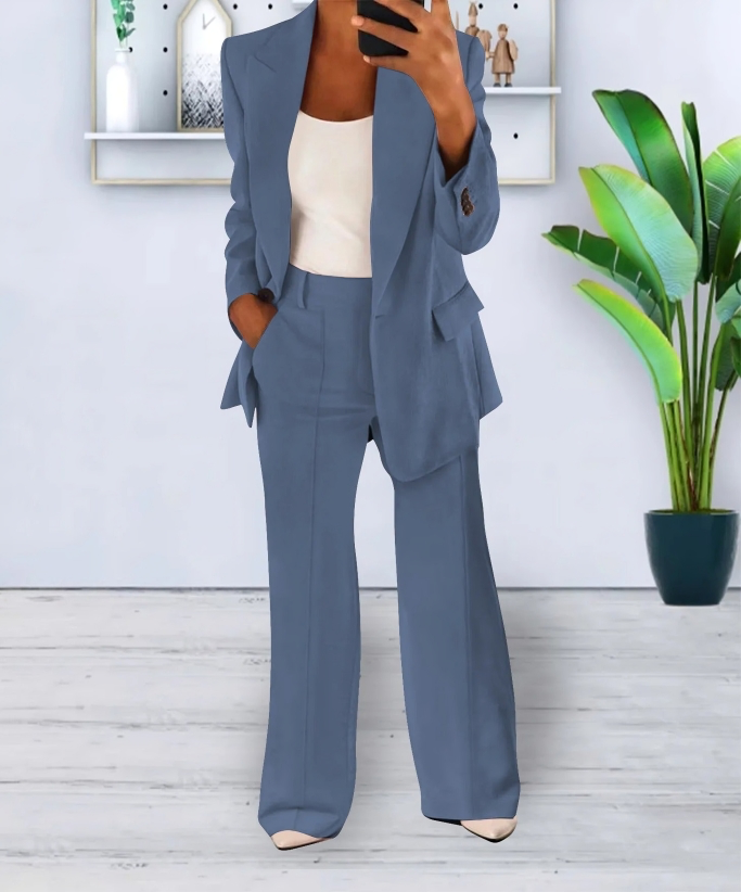 Elena – Women's Blazer & Wide-Leg Trouser Set