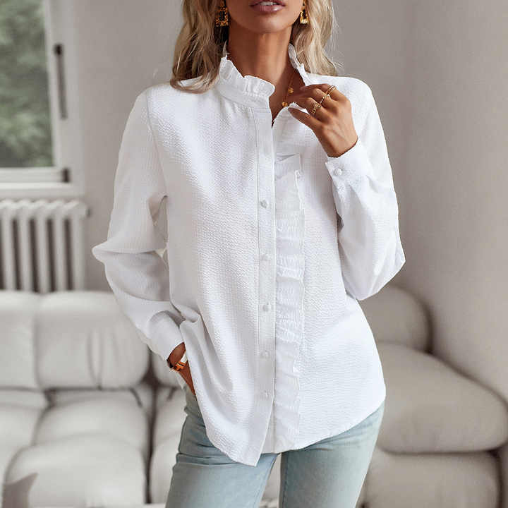 Lisbeth – Striped Long Sleeve Women's Blouse