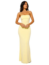 Women's Sleek Backless Maxi Dress